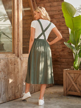 EMERY ROSE Solid Criss Cross Pinafore Skirt
